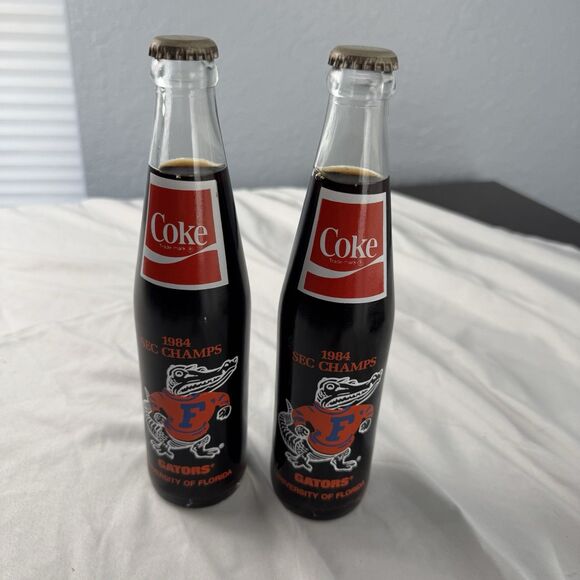 Coca-Cola Other - Florida Gators 1984 SEC Champs Unopened Coke Bottles Set Of 2 Coca Cola UF  10oz